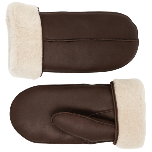 Zavelio Men's Sheepskin Mittens – Brown/Beige