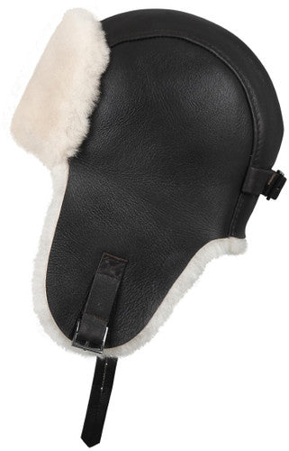 Zavelio Sheepskin Pilot Hat – Brown/Beige