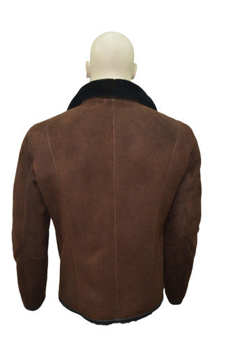 Zavelio Men's Sheepskin Jacket 1313 – Brick
