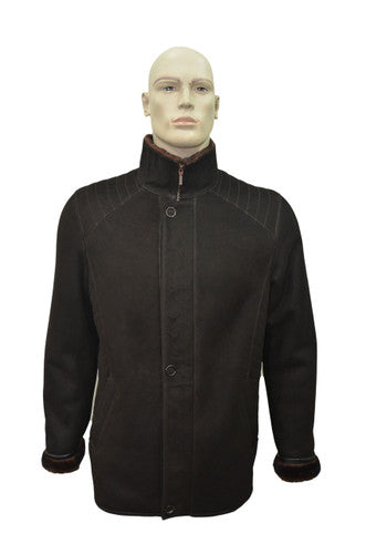 Zavelio Men's Sheepskin Coat 1403 – Brown