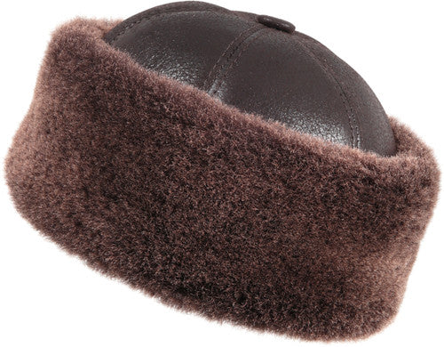 Zavelio Bonnet en peau de mouton – marron