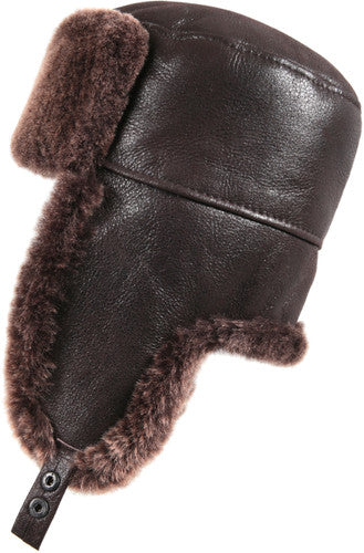 Zavelio Sheepskin Ushanka Hat – Brown