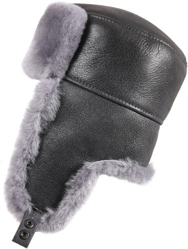 Zavelio Sheepskin Ushanka Hat – Light Blue