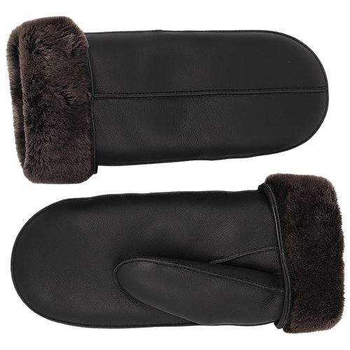 Zavelio Men's Sheepskin Mittens – Black