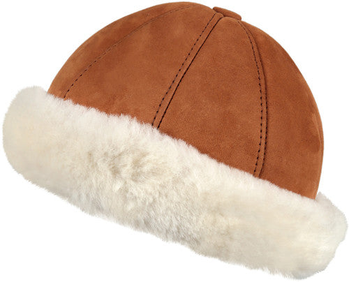 Zavelio Women's Sheepskin Bucket Hat – Cognac