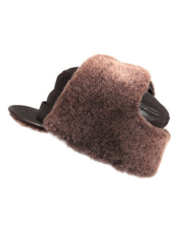 Zavelio Sheepskin Elmer Fudd Visor Hat – Brown