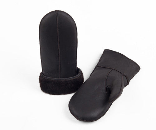 Zavelio Moufles homme en peau de mouton – marron