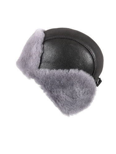 Zavelio Sheepskin Pilot Hat – Light Blue