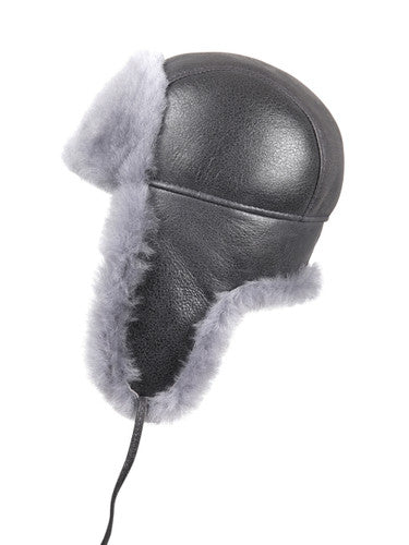 Zavelio Genuine Sheepskin Aviator Hat – Light Blue