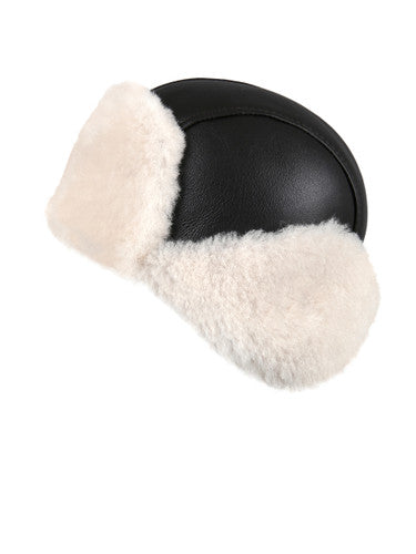 Zavelio Sheepskin Pilot Hat – Brown/Beige