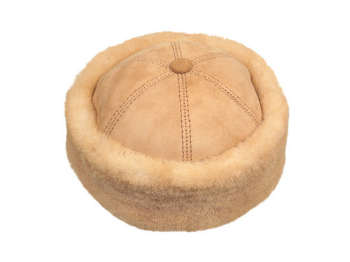 Zavelio Bonnet en peau de mouton – fauve