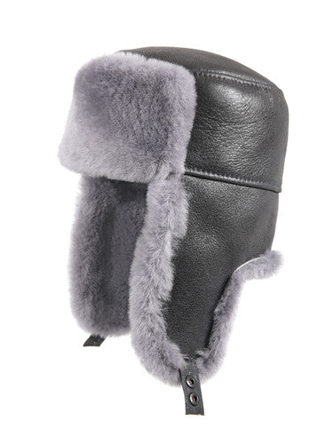 Zavelio Sheepskin Ushanka Hat – Light Blue
