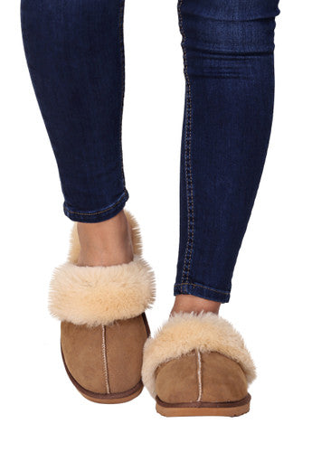 Zavelio Women's Sheepskin Slippers – Sahra