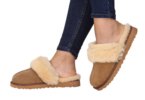 Zavelio Women's Sheepskin Slippers – Sahra