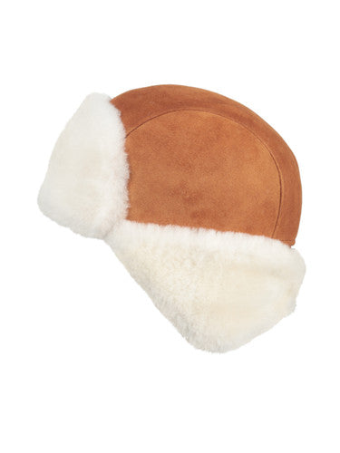 Zavelio Kids' Sheepskin Aviator Hat – Cognac