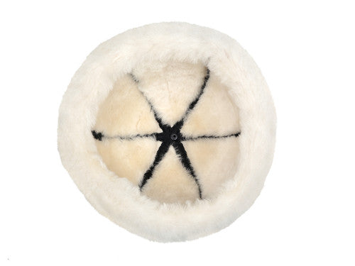 Zavelio Bonnet en peau de mouton – cognac