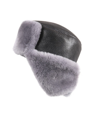 Zavelio Sheepskin Ushanka Hat – Light Blue