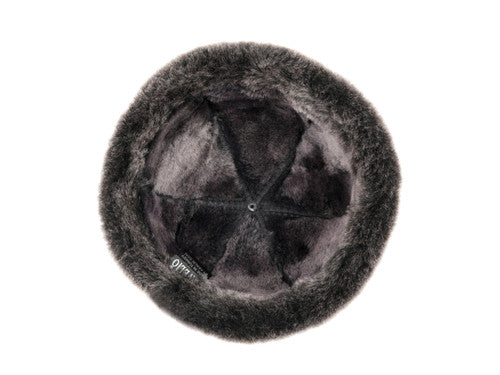 Zavelio Bonnet en peau de mouton – noir
