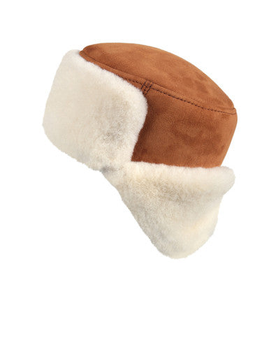 Zavelio Sheepskin Ushanka Hat – Cognac