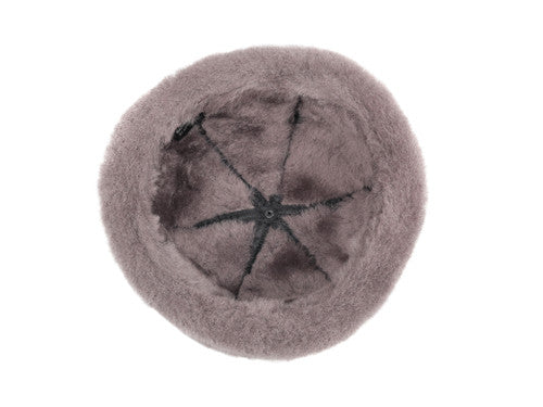 Zavelio Bonnet en peau de mouton – marron taupe