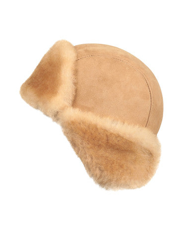 Zavelio Kids' Sheepskin Aviator Hat – Tan