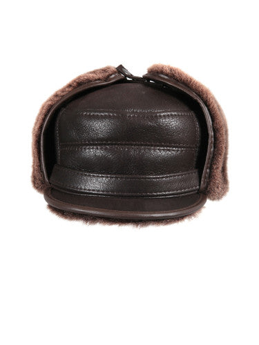 Zavelio Sheepskin Elmer Fudd Visor Hat – Brown