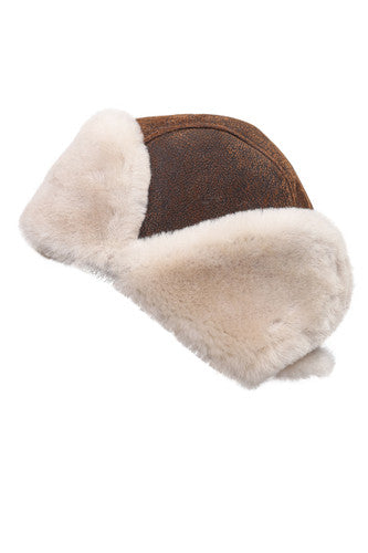 Zavelio Kids' Sheepskin Aviator Hat – Vintage Beige