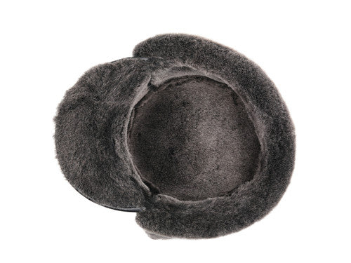 Zavelio Sheepskin Elmer Fudd Visor Hat – Black