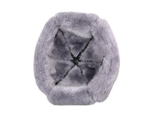Zavelio Six-Panel Sheepskin Ushanka Hat – Light Blue