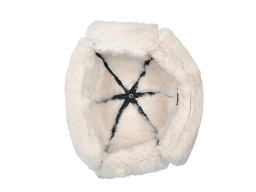 Zavelio Six-Panel Sheepskin Ushanka Hat – Brown/Beige