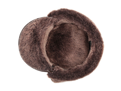 Zavelio Sheepskin Elmer Fudd Visor Hat – Brown