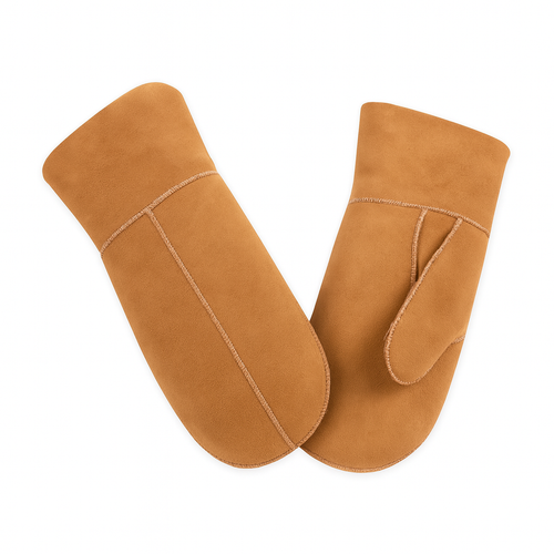 Zavelio Women's Sheepskin Mittens – Tan