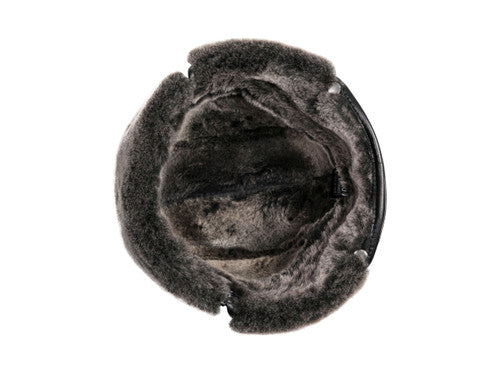 Zavelio Sheepskin Biker Trapper Hat – Black