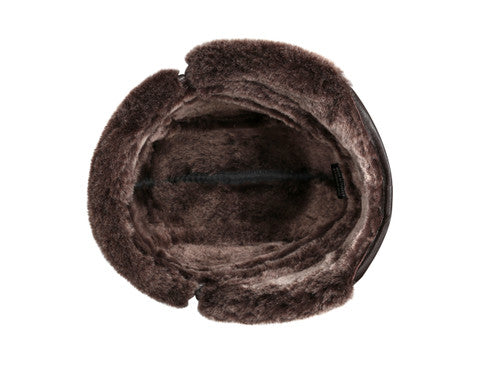 Zavelio Sheepskin Biker Trapper Hat – Brown