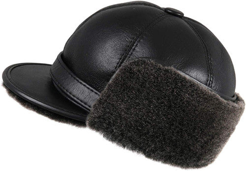 Zavelio Sheepskin Elmer Fudd Hat – Black