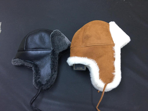 Zavelio Kids' Sheepskin Aviator Hat – Light Blue