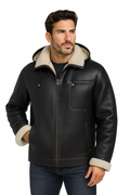 Zavelio Veste homme en peau de mouton 903 – noir