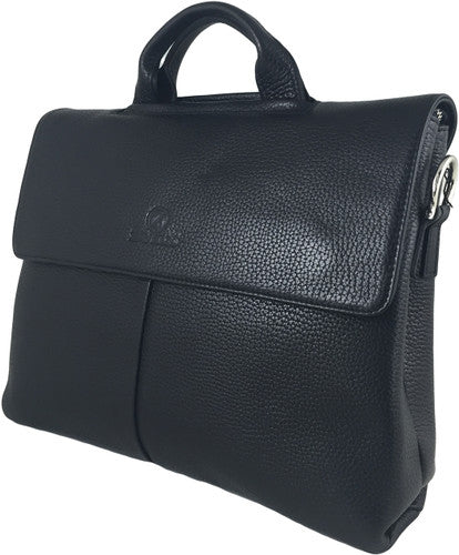 Zavelio Men's Leather Bag 821 – Black