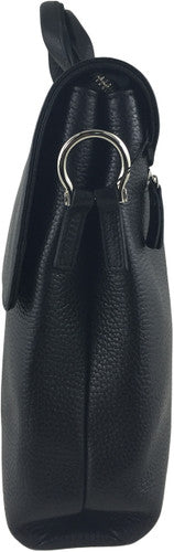 Zavelio Men's Leather Bag 821 – Black