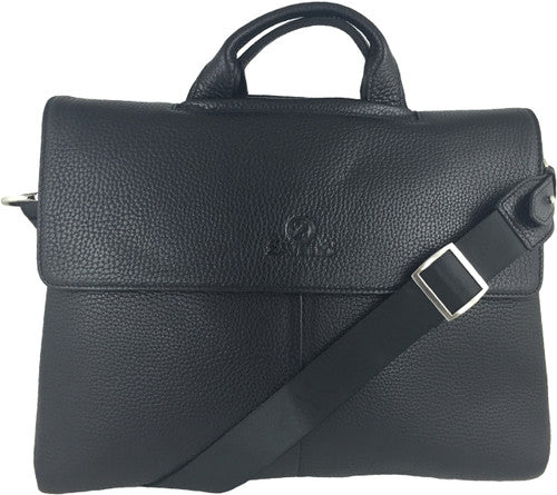 Zavelio Men's Leather Bag 821 – Black