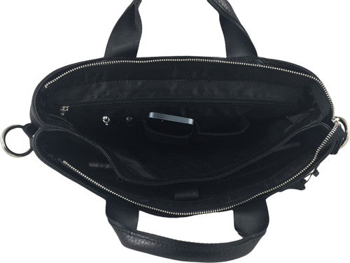 Zavelio Men's Leather Bag 821 – Black