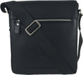 Zavelio Men's Leather Bag 842 – Black