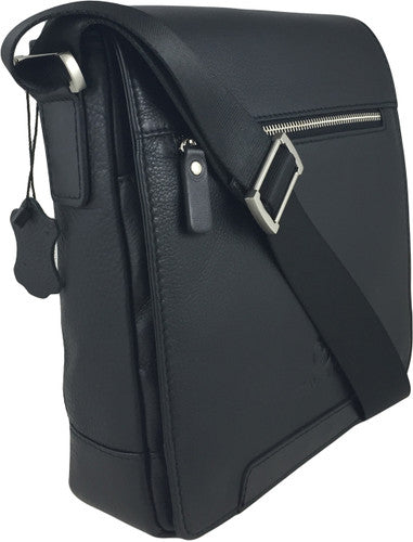 Zavelio Men's Leather Bag 842 – Black