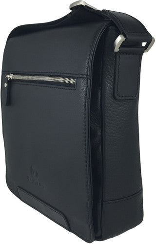 Zavelio Men's Leather Bag 842 – Black