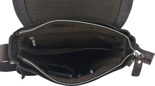 Zavelio Men's Leather Bag 842 – Brown