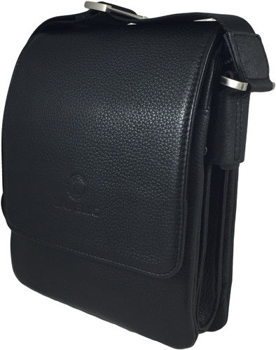 Zavelio Men's Leather Bag 818 – Black