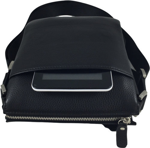 Zavelio Men's Leather Bag 818 – Black
