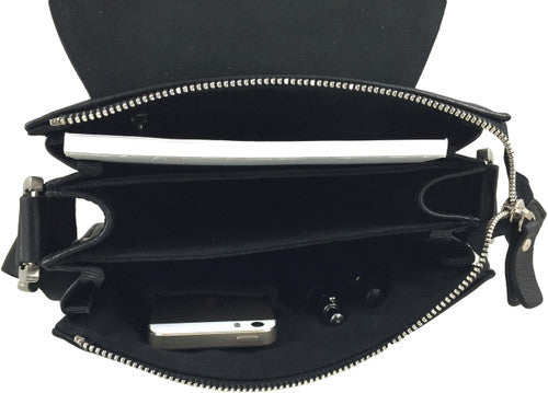 Zavelio Men's Leather Bag 818 – Black