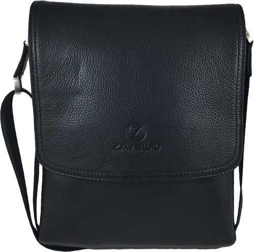Zavelio Men's Leather Bag 815 – Black