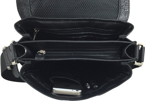 Zavelio Men's Leather Bag 815 – Black